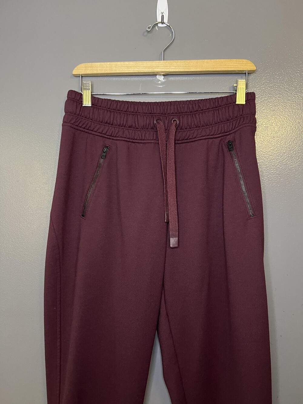 Athleta Pants Womens Small Red Bounce Back Jogger Fleece Zip Pocket Lounge